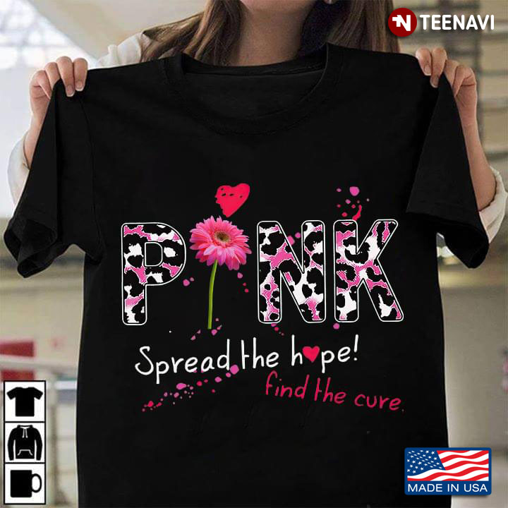 Pink Spread The Hope Find The Cure Breast Cancer Awareness Leopard