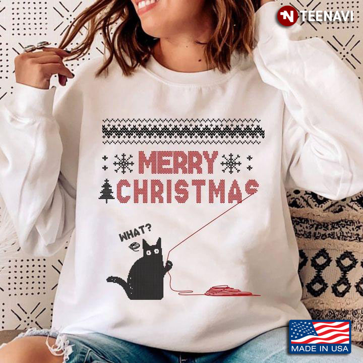Merry Christmas Black Cat Funny Design for Christmas