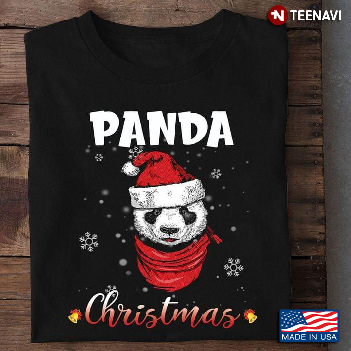 Panda Christmas Panda Bear With Santa Hat