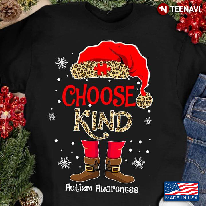 Choose Kind Autism Awareness Leopard for Christmas