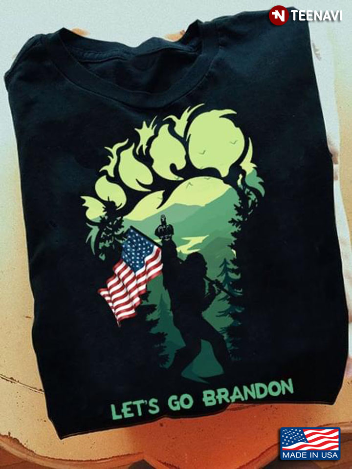 Let’s Go Brandon Bigfoot American Flag Anti Biden