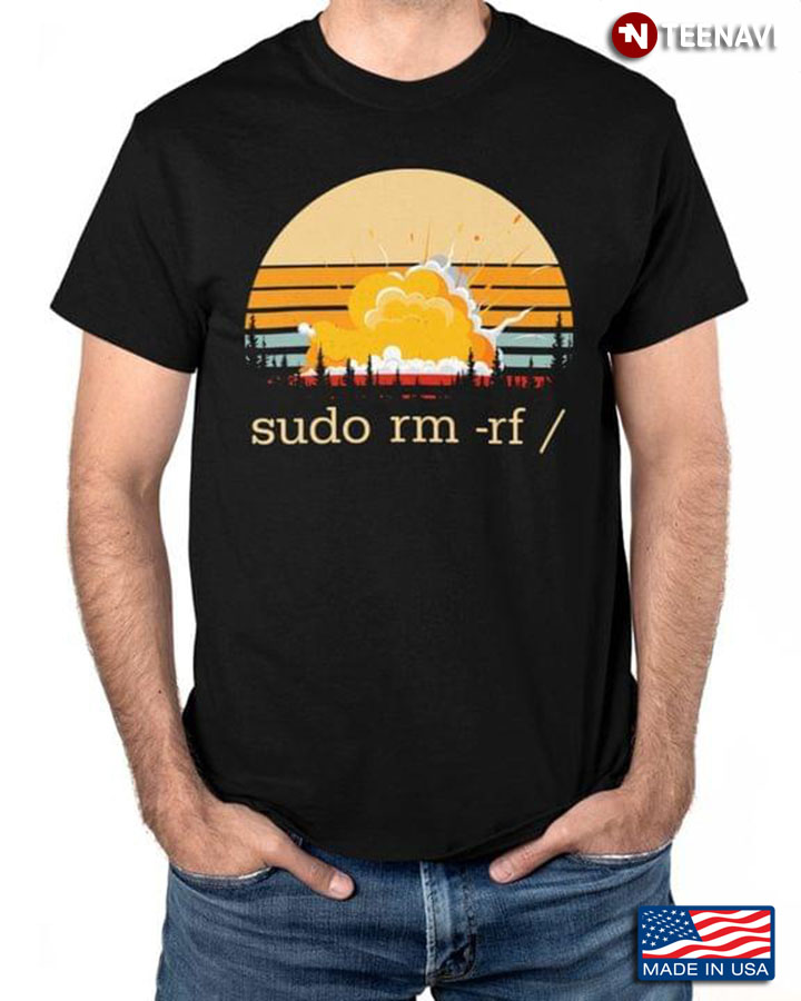 Vintage Sudo Rm Rf Funny Linux Coding