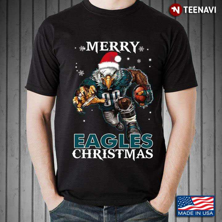 Philadelphia Eagles With Santa Hat Merry Eagles Christmas for Football Lover
