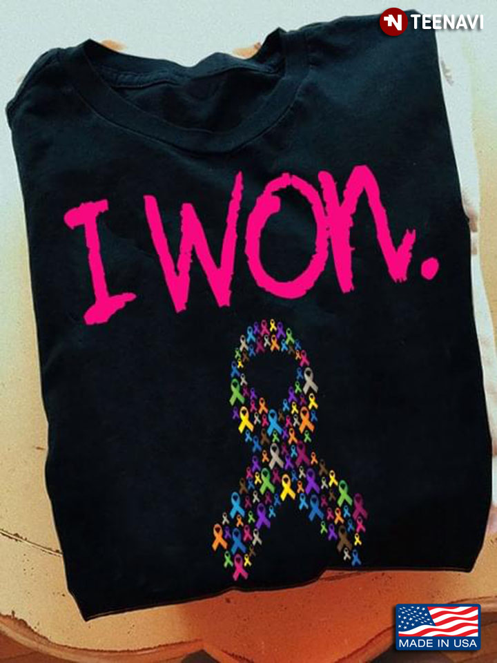 I Won Cancer Colorful Ribbons