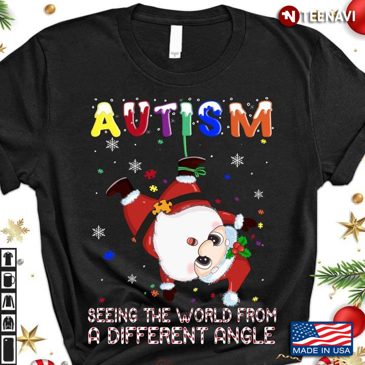 Santa Claus Autism Seeing The World From A Different Angle for Christmas
