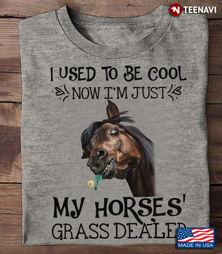Funny Horse I Used To Be Cool Now I'm Just My Horses' Grass Dealer for Horse Lover