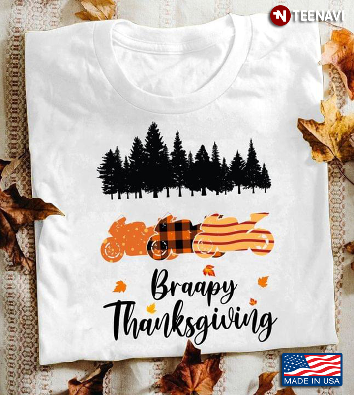 Braapy Thanksgiving Three Motorcycles for Motorcycle Lover