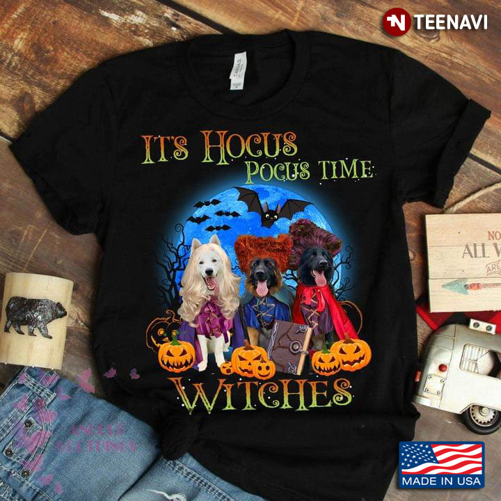 It’s Hocus Pocus Time German Shepherd Witches T-Shirt