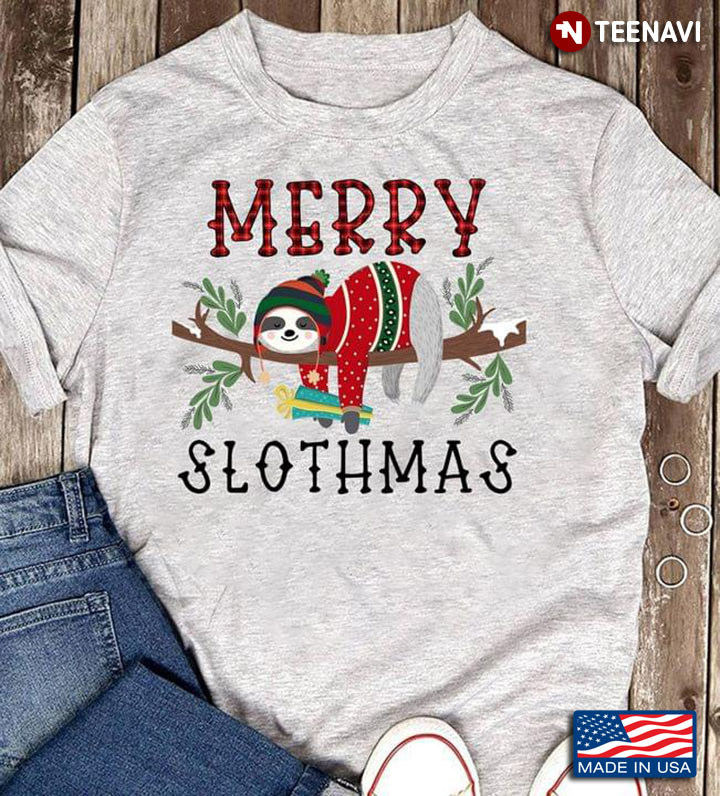 Merry Slothmas Christmas Lazy Cute Sloth