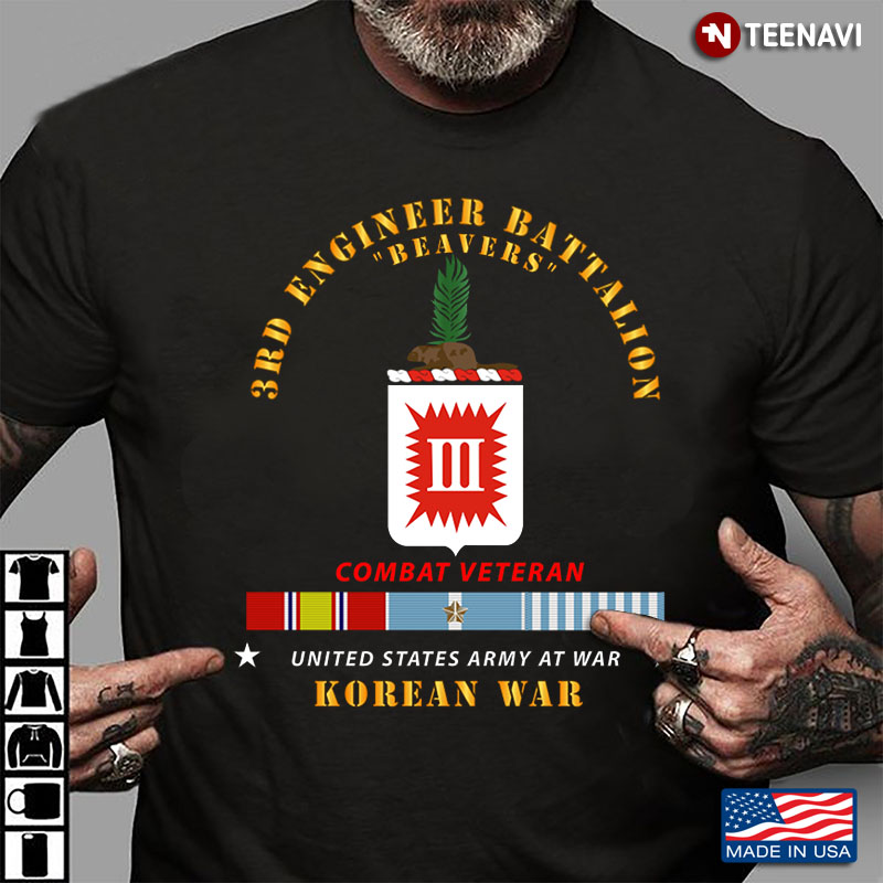 3rd Engineer Battalion Beavers U.S. Army Combat Veteran Korean War