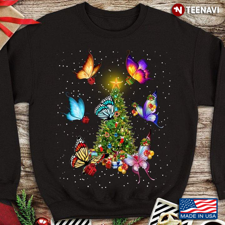 Butterflies Christmas Tree Lights Xmas Butterfly Lover