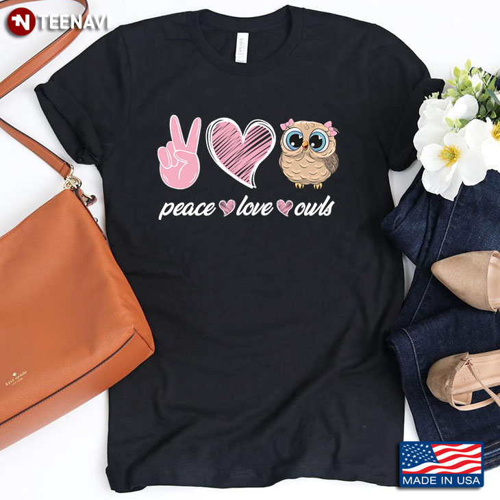 Peace Love Owls Gift For Owl Lovers