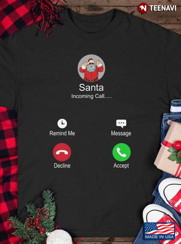 Santa Incoming Call Remind Me Message Merry Xmas