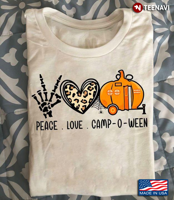 Peace Love Camp-O-Ween Camper Camping Lovers Gift