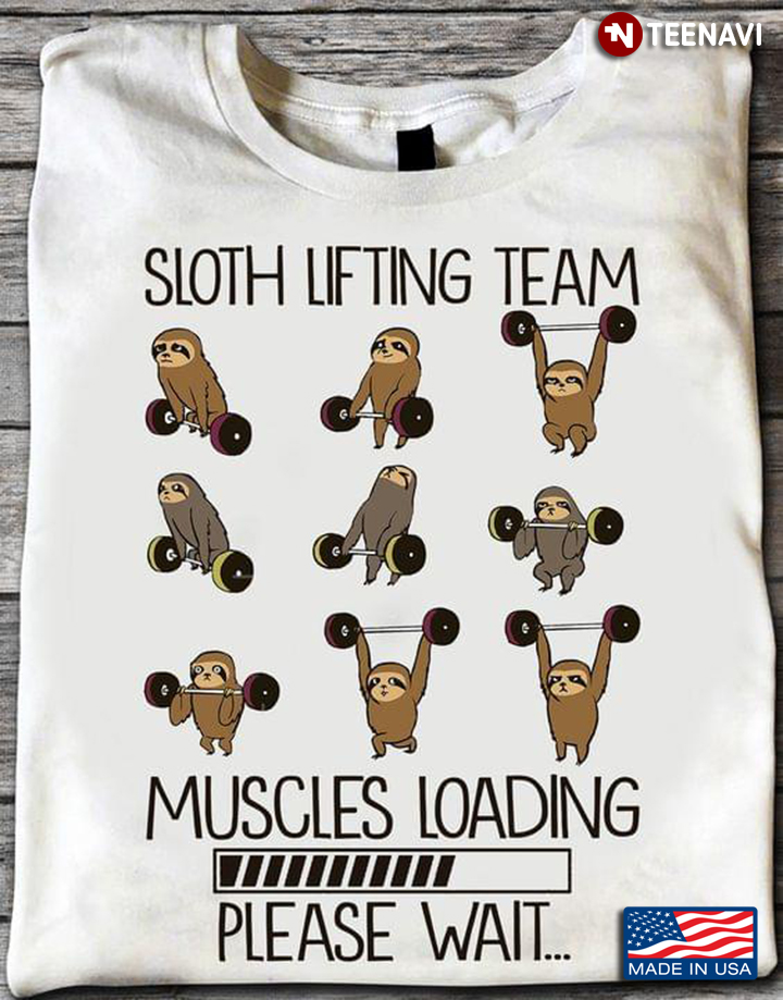 Sloth Lifting Team Muscles Loading Please Wait