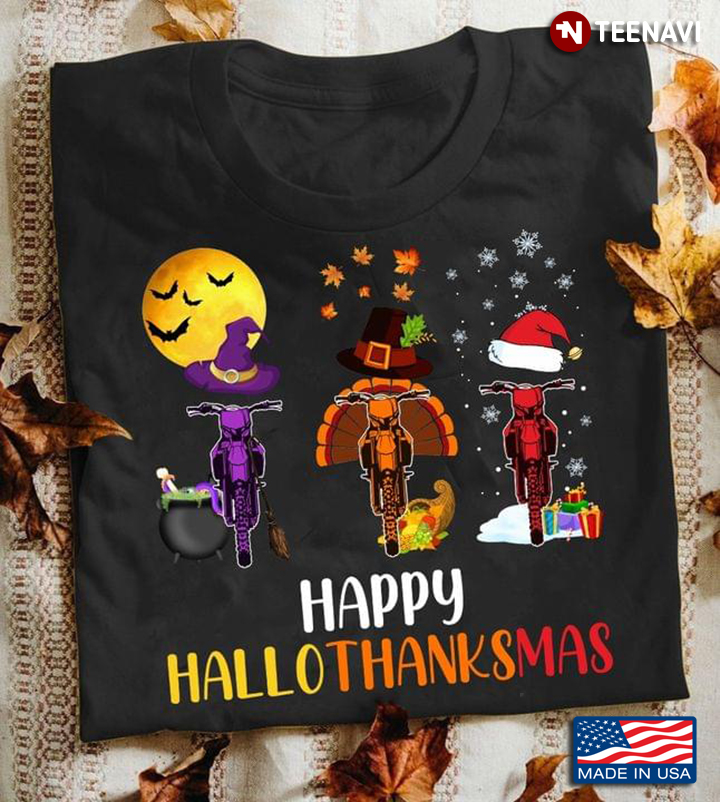 Happy Hallothanksmas Motorcycles Halloween And Christmas