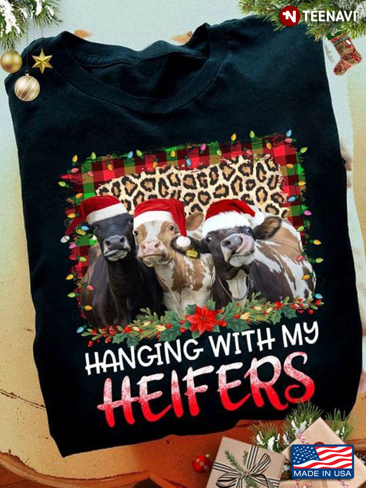 Cows Farm Life Hanging With My Heifers Funny Farm With Santa Hats