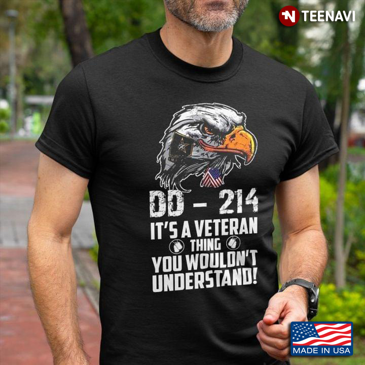 DD-214 It’s A Veteran Thing You Wouldn’t Understand Eagle American Flag Dog Tag