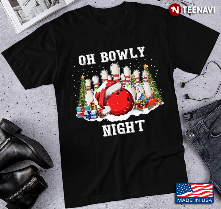 Oh Bowly Night Bowling With Santa Hat