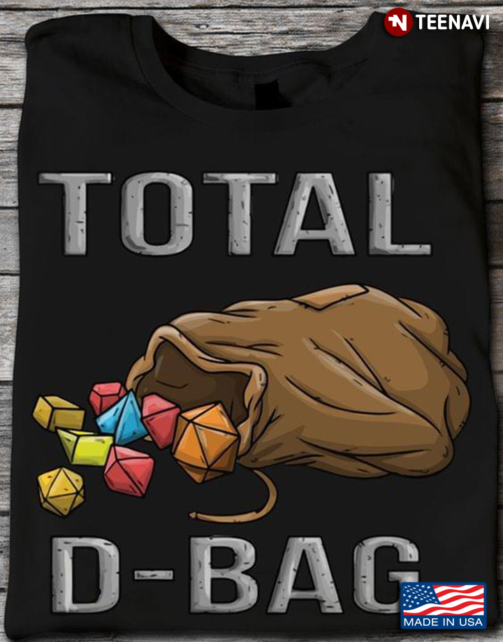 Total D-Bag Funny Dice Bag DM D1 D8 D4 D12 Tabletop Gaming