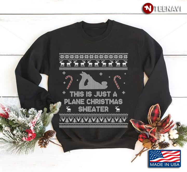 This Is Just A Plane Christmas Sweater
