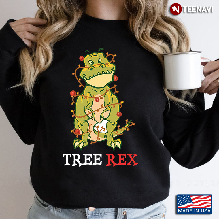 Merry Christmas Dinosaur Tree Rex