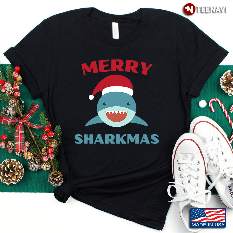 Merry Sharkmas Santa Christmas Sharks Lover