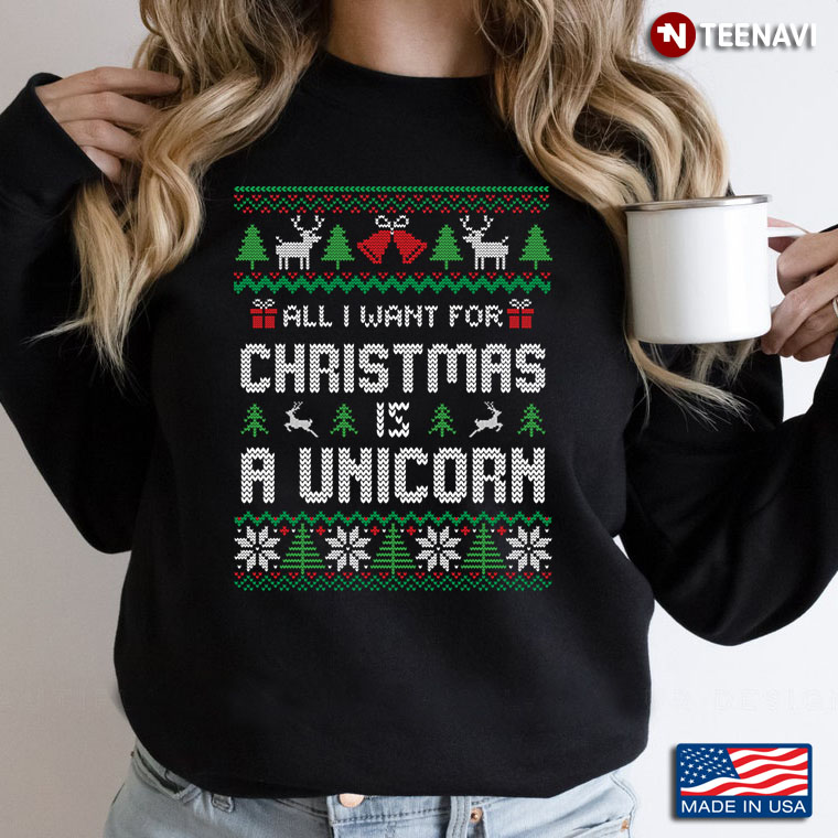 All I Want For Christmas Is A Unicorn Gift For Unicorn Lover