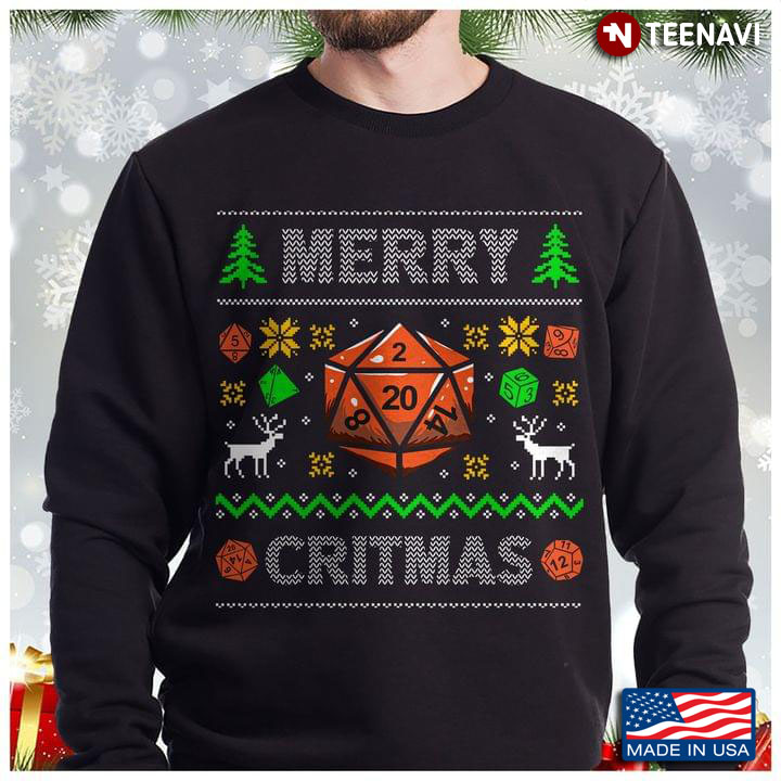 Merry Critmas Christmas Dungeons & Dragons Rolling