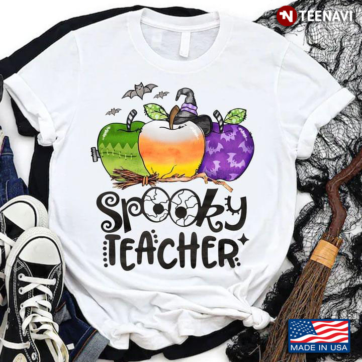 Spooky Teacher Witch Teacher Halloween Gift T-Shirt