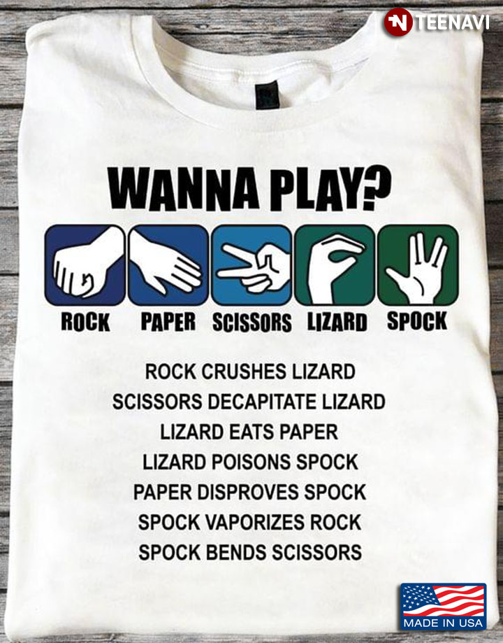Wanna Play Rock Paper Scissors Lizard Spock
