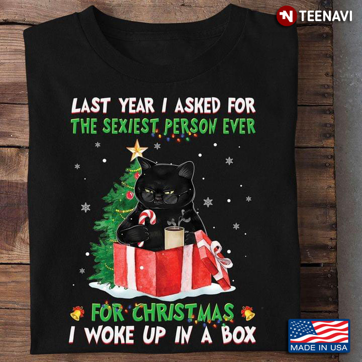 Black Cat Last Year I Asked For The Sexiest Person Ever For Christmas I Woke Up In A Box