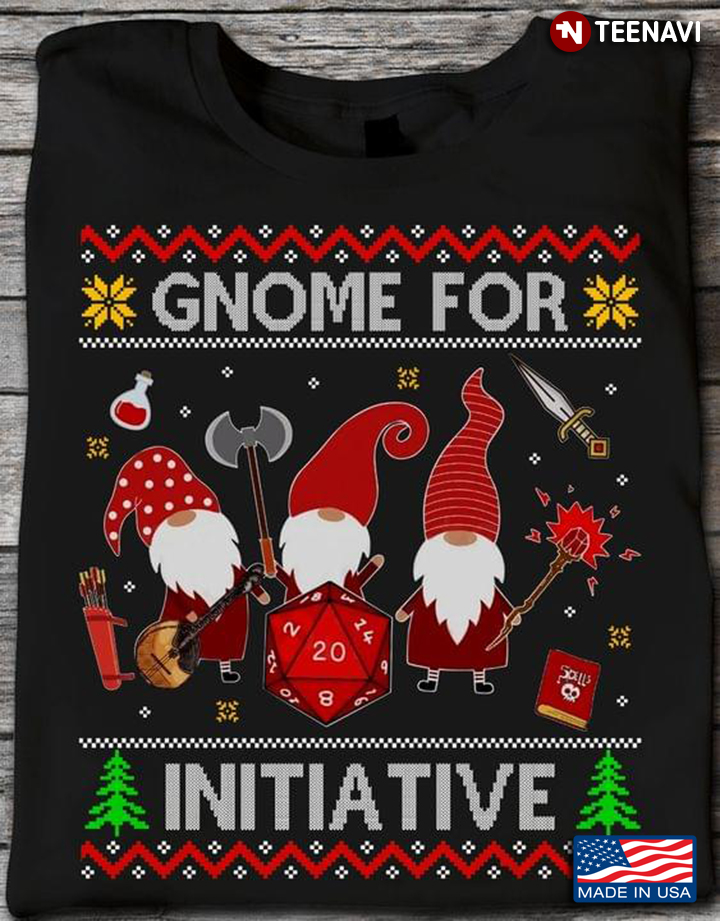 DnD Gnome For Initiative Ugly Christmas