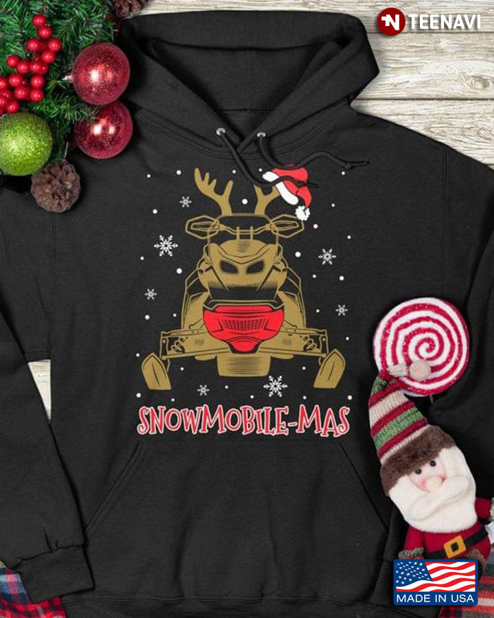 Snowmobile-Mas Merry Christmas Winter Sport Lover
