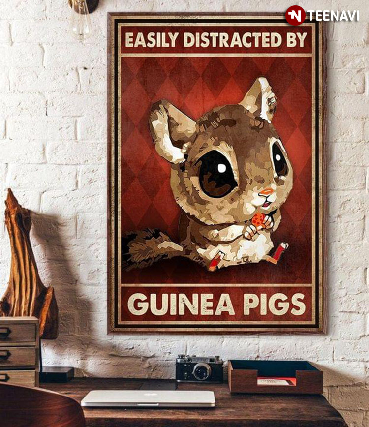 Vintage Easily Distracted By Guinea Pigs