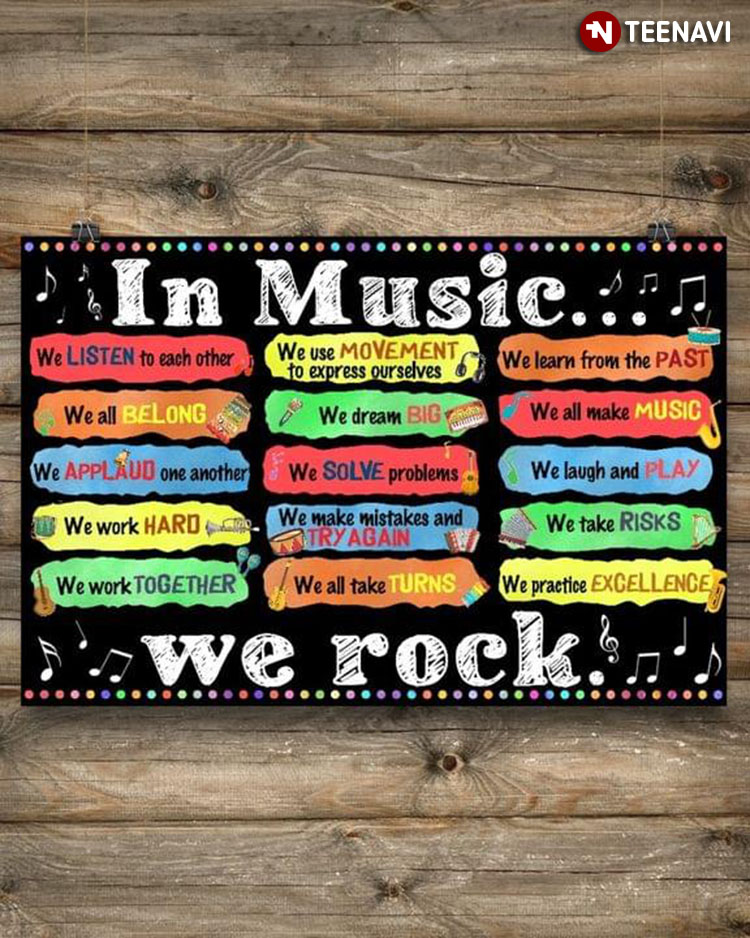 Colourful In Music We Rock We Listen To Each Other We Use Movement To Express Ourselves