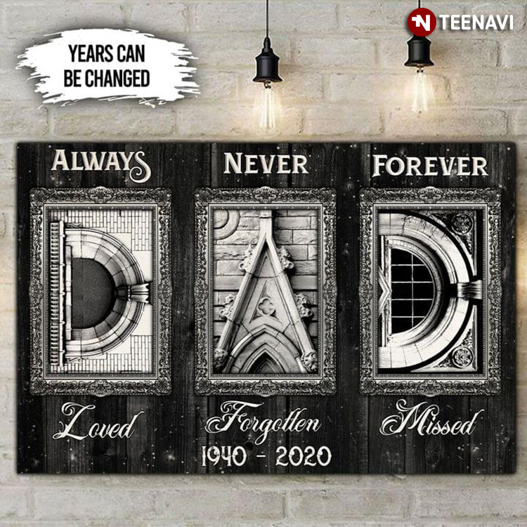 Personalized Year Dad Always Loved Never Forgotten Forever Missed
