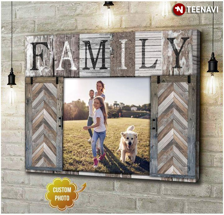 Personalized Family Photo Barn Window Frame