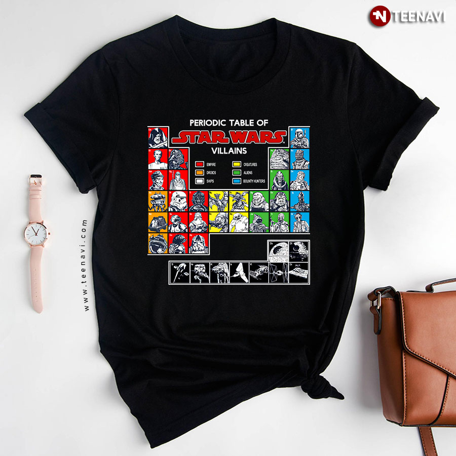 Periodic Table Of Star Wars Villains T-Shirt