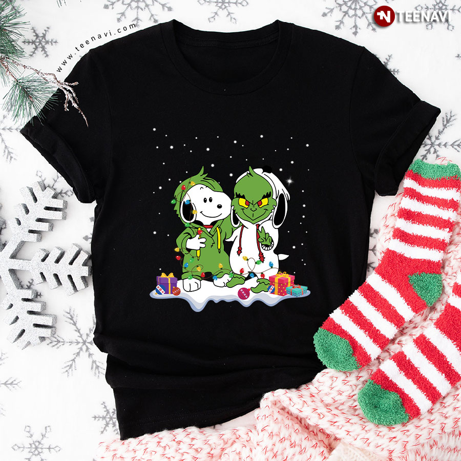 Snoopy And Grinch for Christmas T-Shirt