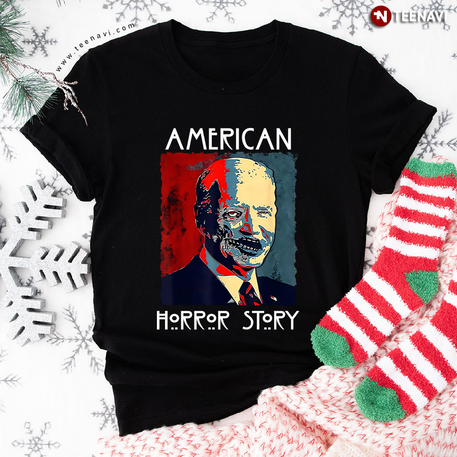 Funny Anti Biden Horror American Horror Story Funny Halloween T-Shirt
