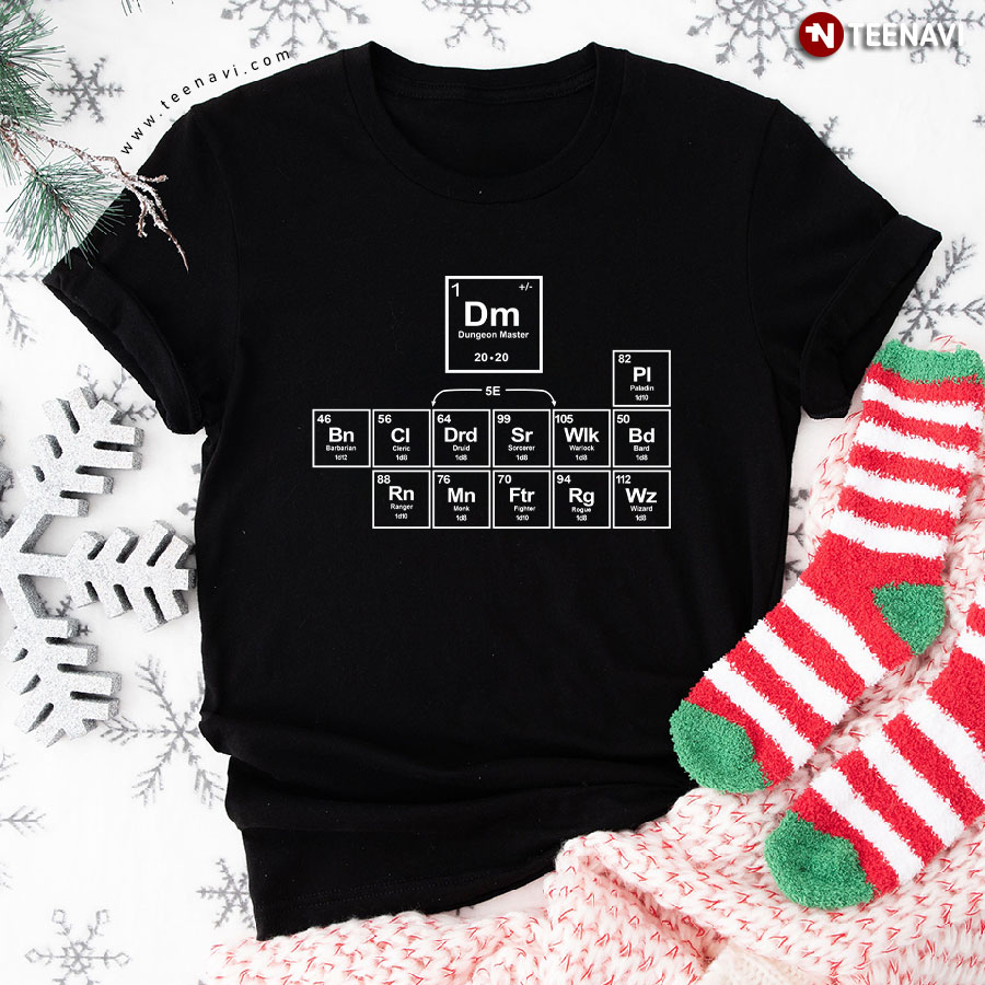 Dungeon Master Chemistry Elements Periodic Table Dungeons & Dragons for Game Lover T-Shirt