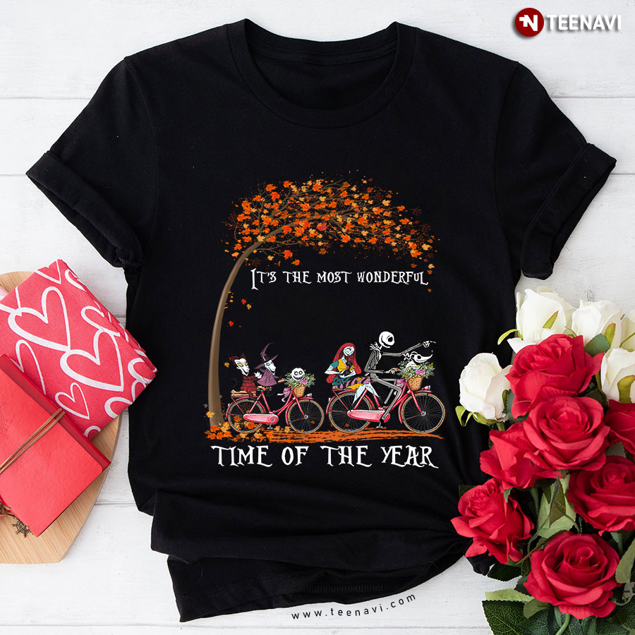 Jack and Sally The Nightmare Before Christmas It's The Most Wonderful Time of The Year T-Shirt