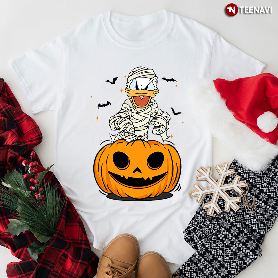 Disney Donald Duck Mummy and Halloween Pumpkin T-Shirt