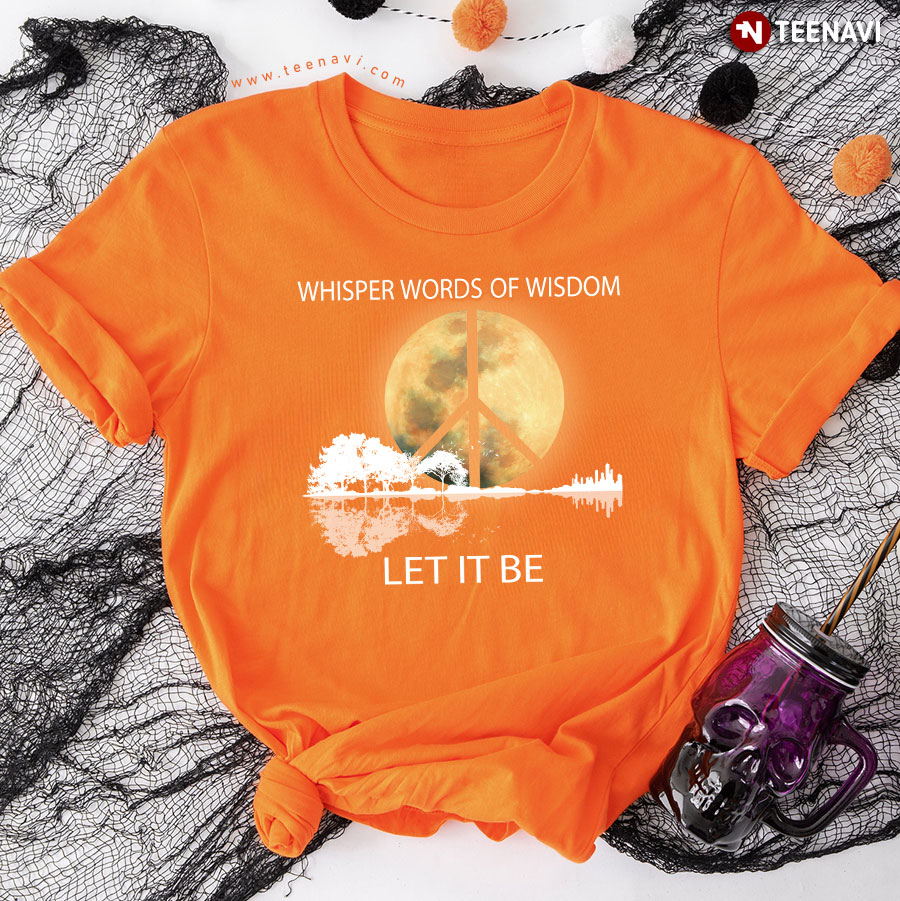 Whisper Words Of Wisdom Let It Be Beautiful Moon With Peace Sign