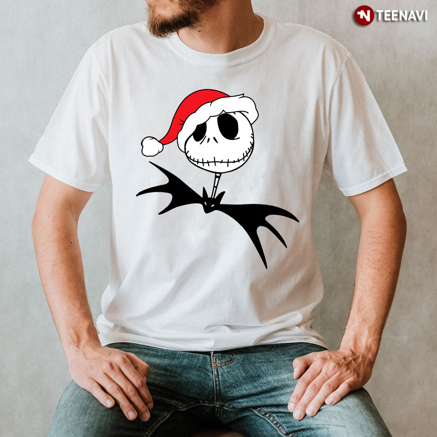 Baby Jack Skellington With Santa Hat Christmas Gifts T-Shirt