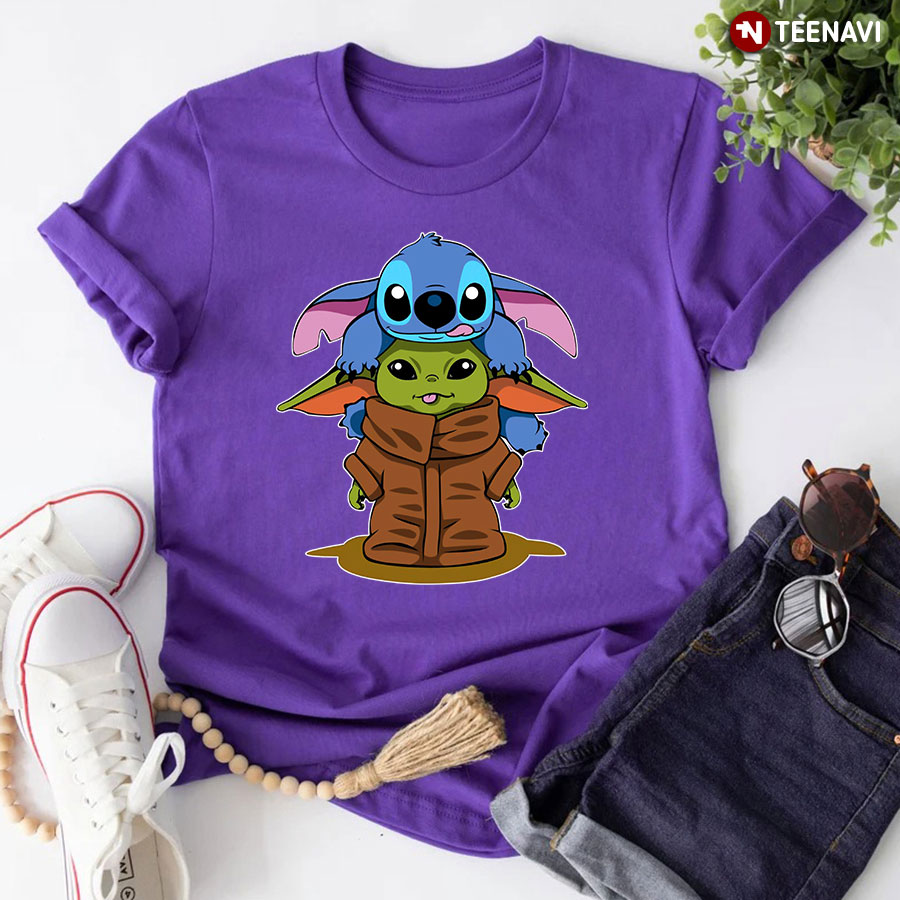 Stitch And Baby Yoda Funny Design