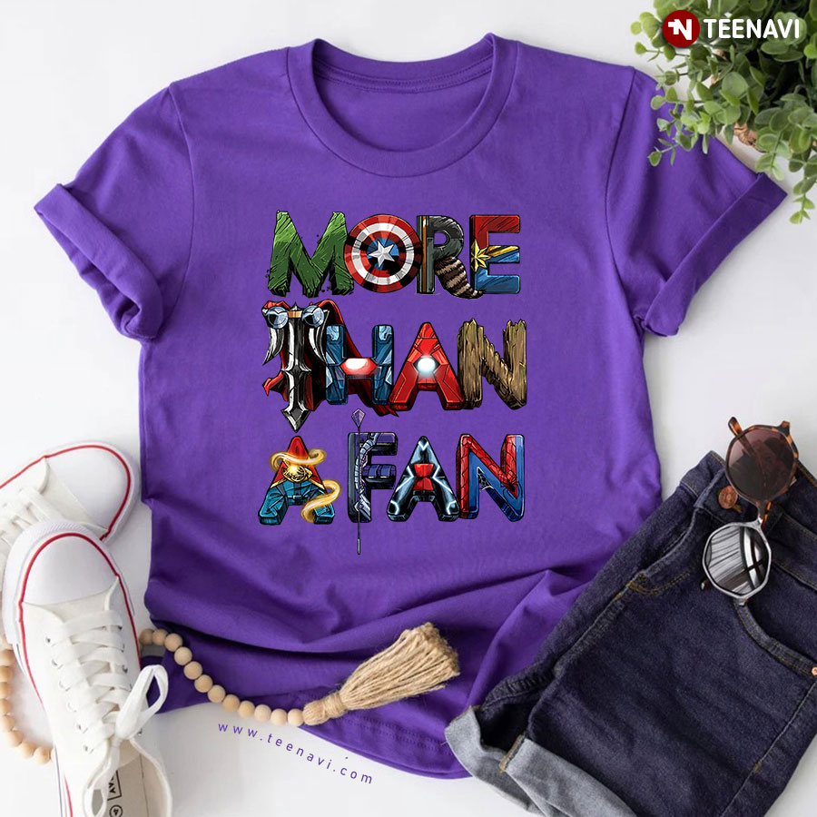 Marvel Avengers More Than A Fan Word Stack Gift for Fans T-Shirt