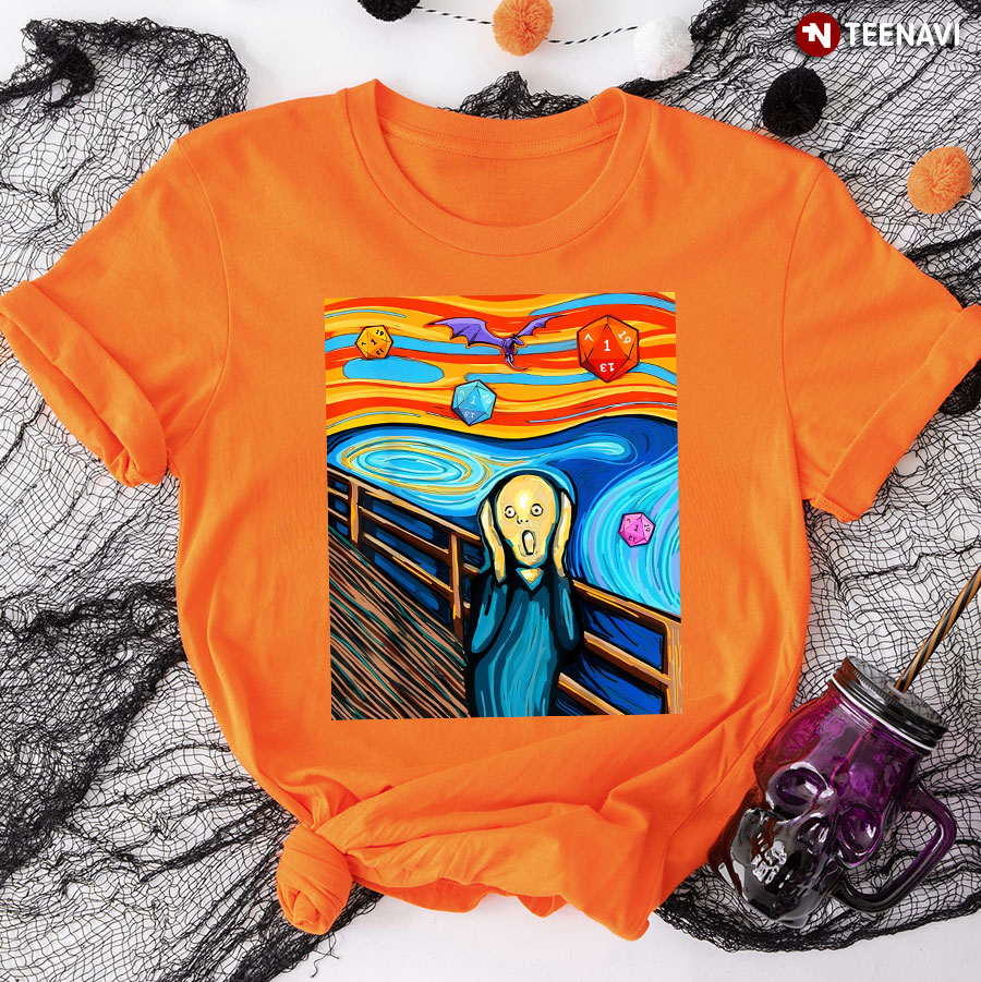 The Scream Norwegian Expressionist Painting By Artist Edvard Munch In 1893 Dice Rolling Lover T-Shirt