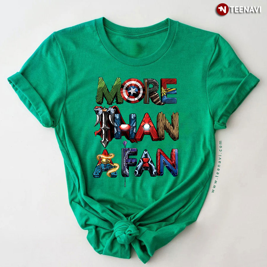 Marvel Avengers More Than A Fan Word Stack Gift for Fans T-Shirt
